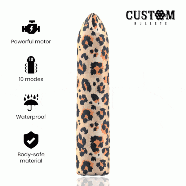 BALAS PERSONALIZADAS - BALAS PERSONALIZADAS LEOPARDO BALAS RECARGABLES 10 INTENSIDADES