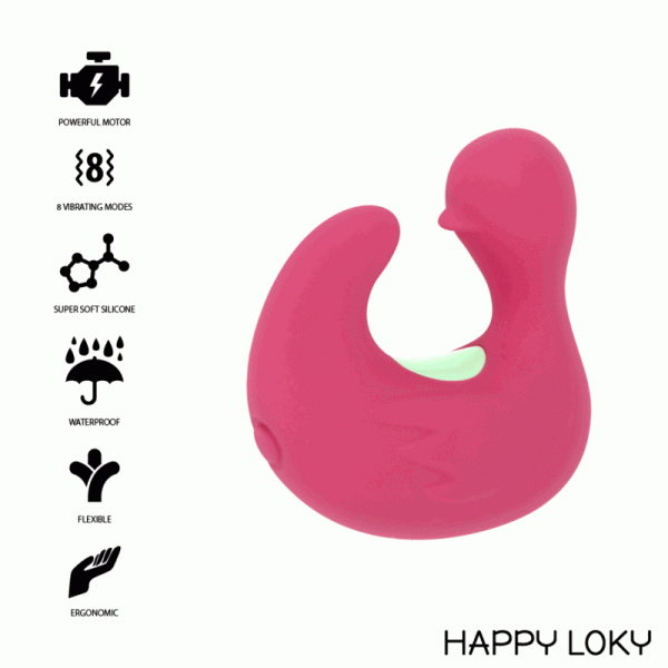 HAPPY LOKY - ESTIMULADOR DE DEDOS DE SILICONA RECARGABLE DUCKYMANIA - Imagen 2