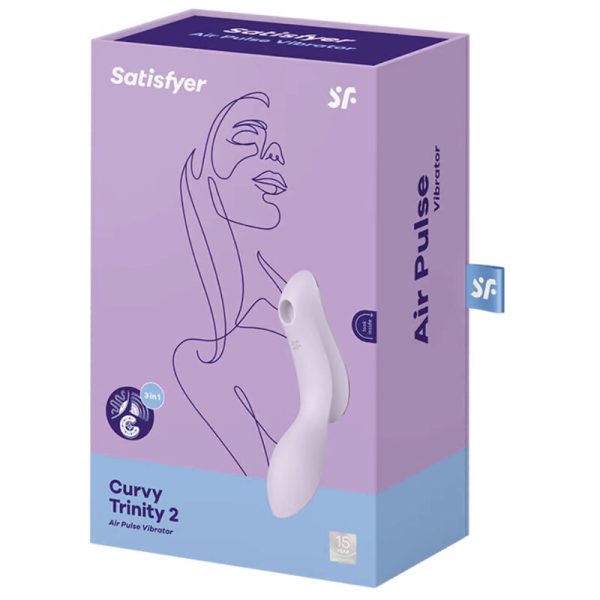 ESTIMULADOR Y VIBRADOR SATISFYER CURVY TRINITY 2 - MORADO - Imagen 4