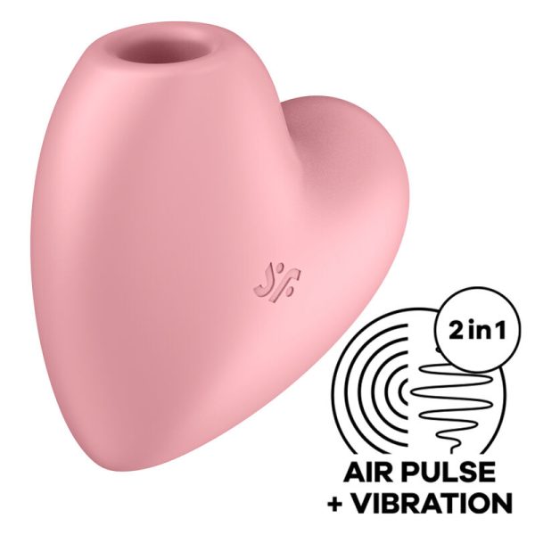 ESTIMULADOR CARDIACO Y VIBRADOR SATISFYER CUTIE - ROSA