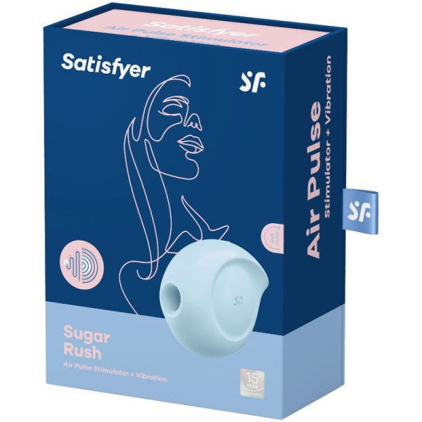 ESTIMULADOR Y VIBRADOR SATISFYER SUGAR RUSH - AZUL - Imagen 4