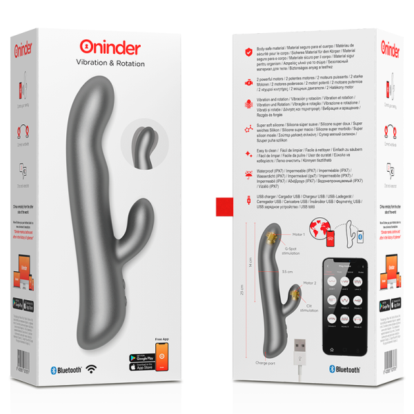 ONINDER - OSLO VIBRACIÓN Y ROTACIÓN NEGRO - APP GRATUITA NEGRO TALLA 1 - Imagen 8