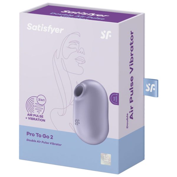 VIBRADOR Y ESTIMULADOR SATISFYER PRO TO GO 2 DUAL AIR PULSE - VIOLETA - Imagen 5