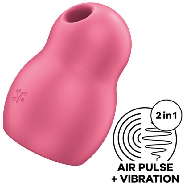 ESTIMULADOR Y VIBRADOR DE PULSO DE AIRE DUAL SATISFYER PRO TO GO 1 - ROJO