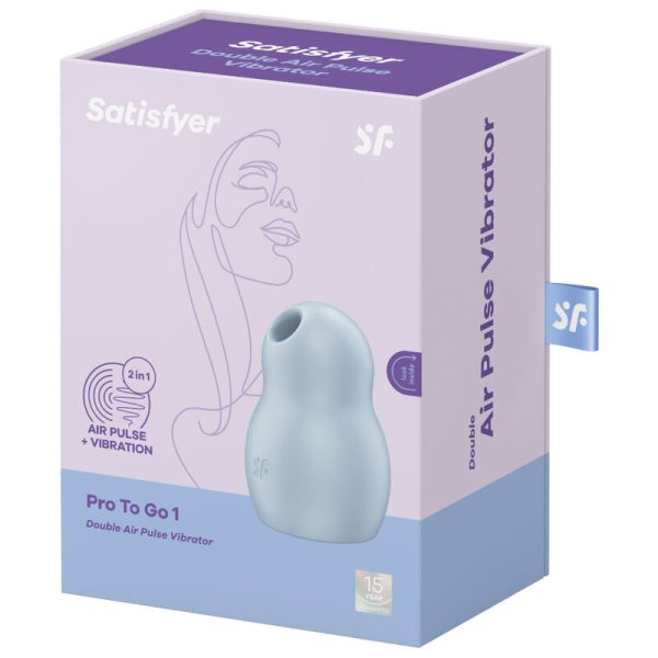 ESTIMULADOR Y VIBRADOR DE PULSO DE AIRE DUAL SATISFYER PRO TO GO 1 - AZUL - Imagen 4