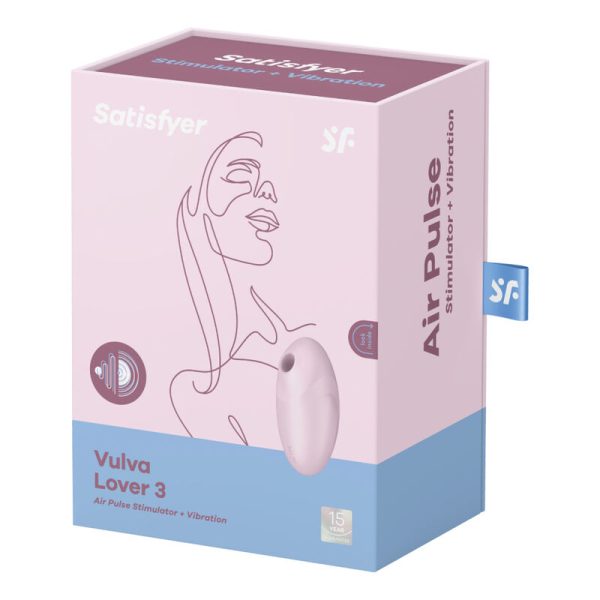 ESTIMULADOR Y VIBRADOR DE PULSO DE AIRE SATISFYER VULVA LOVER 3 - ROSA - Imagen 4