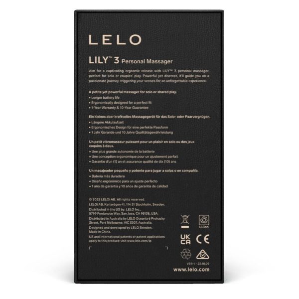 MASAJEADOR PERSONAL LELO LILY 3 - CIRUELA OSCURO - Imagen 4