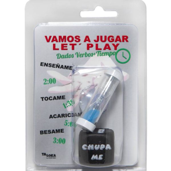 TALOKA - DADOS CON VERBOS + RELOJ DE ARENA A JUGAR /es/pt/pt/fr/it/