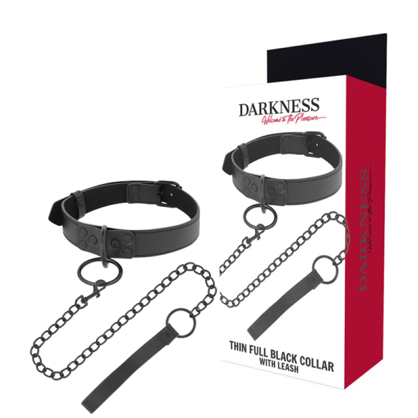 DARKNESS - COLLAR NEGRO CON CADENA