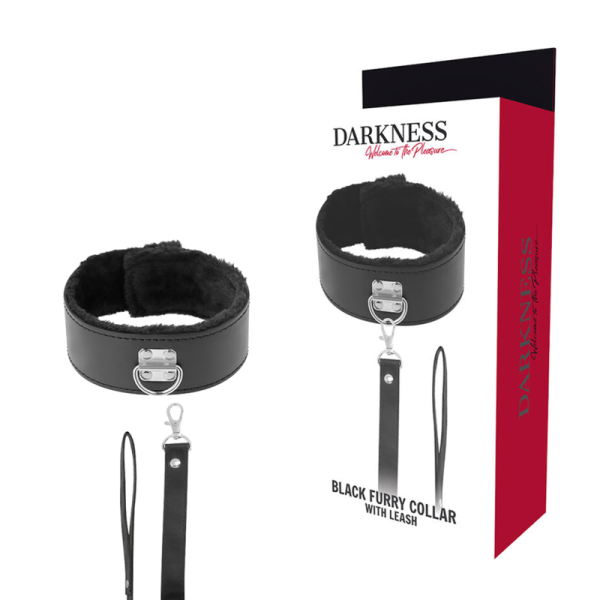 DARKNESS - COLLAR FORRO CON CADENA DE TITANIO