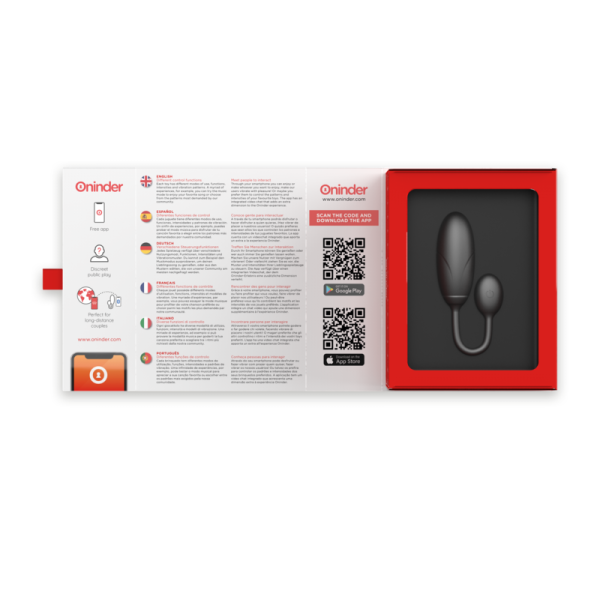 ONINDER - DENVER HUEVO VIBRADOR NEGRO 7 X 2.7 CM APP GRATIS NEGRO TALLA 1 - Imagen 8