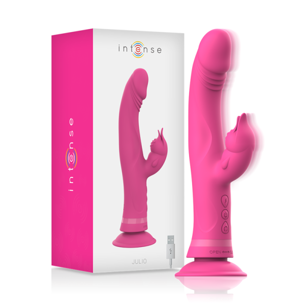 INTENSE - JULIO VIBRADOR CONEJO DE SILICONA ROSA - Imagen 2