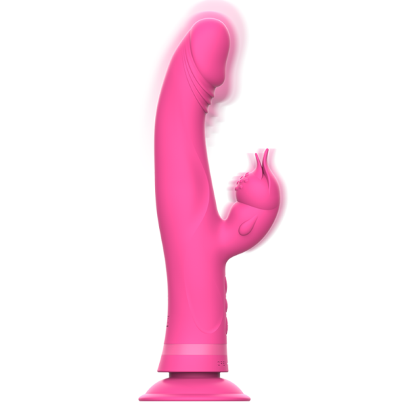 INTENSE - JULIO VIBRADOR CONEJO DE SILICONA ROSA - Imagen 3