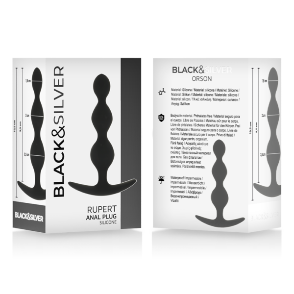 BLACK&SILVER - CADENA DE BOLAS ANALES RUPERT 10 CM - Imagen 5