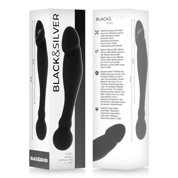 BLACK&SILVER - DILDO ESTIMULADOR PUNTO G KARL 18 CM - Imagen 5