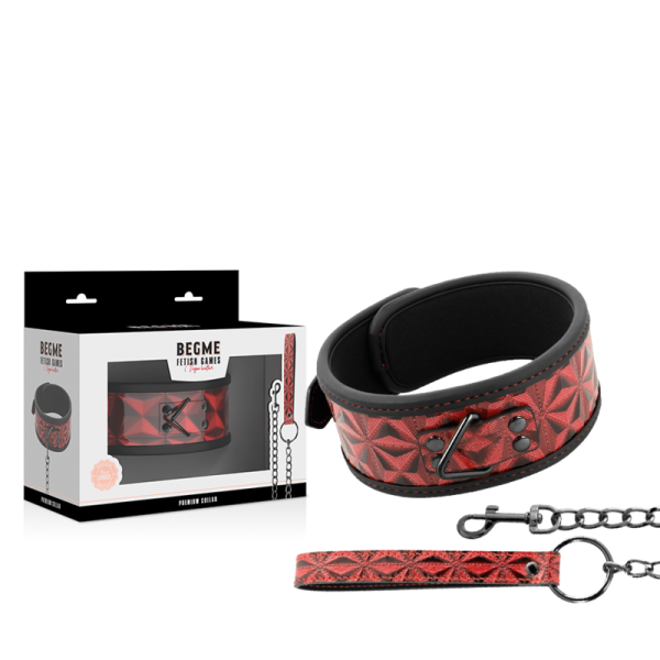 BEGME - COLLAR DE PIEL VEGANA PREMIUM RED EDITION - Imagen 2