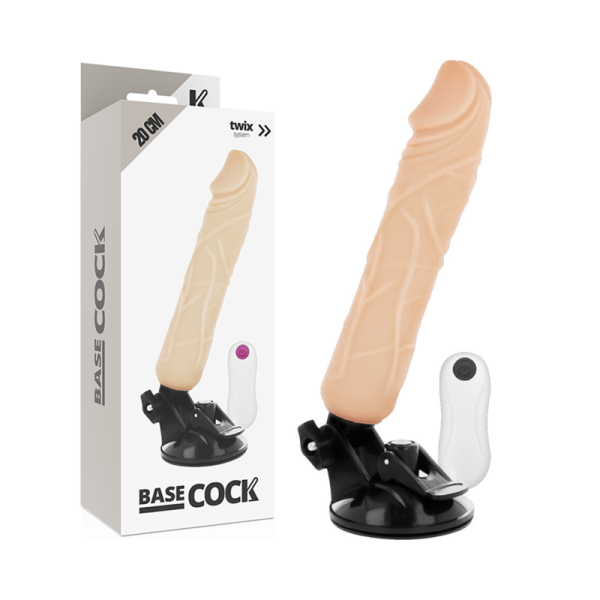 BASECOCK - VIBRADOR REALISTA CON CONTROL REMOTO 20 CM