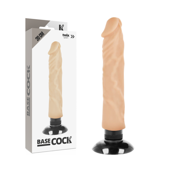 BASECOCK - VIBRADOR REALISTA 2-1 NATURAL 20 CM