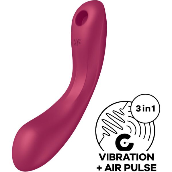 SATISFYER - CURVA TRINITY 1 AIRE PULSO VIBRACIÓN ROJO ROJO TALLA 1