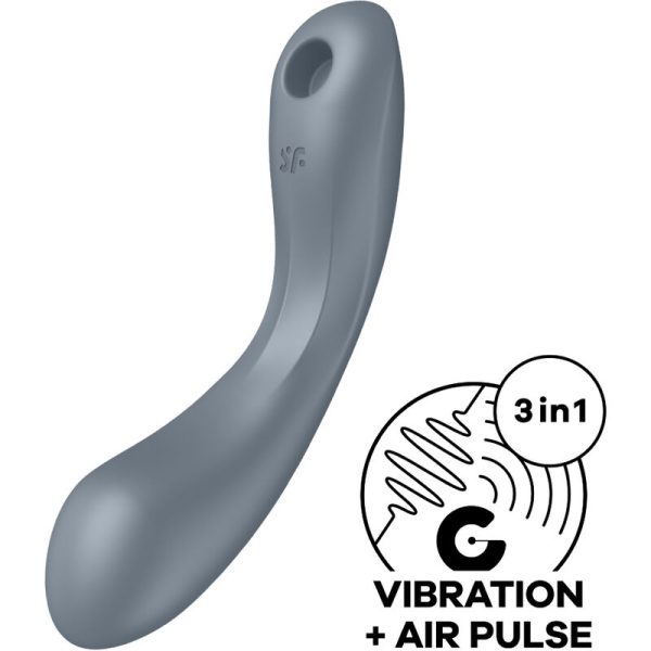 SATISFYER - CURVA TRINITY 1 AIR PULSE VIBRACIÓN GRIS TALLA 1