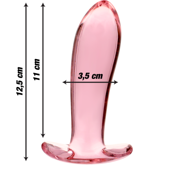 SERIE NEBULA BY IBIZA - PLUG ANAL MODELO 5 CRISTAL BOROSILICATO 12,5 X 3,5 CM ROSA - Imagen 4