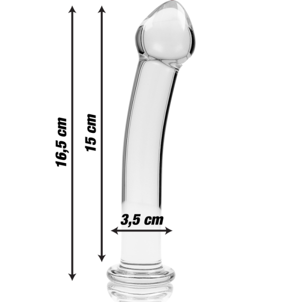 SERIE NEBULA DE IBIZA - MODELO 11 DILDO DE CRISTAL BOROSILICATO 16 X 3 CM - Imagen 4