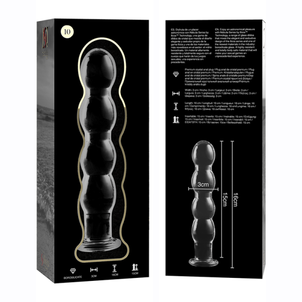 NEBULA SERIES BY IBIZA - MODELO 10 DILDO DE CRISTAL BOROSILICATO 16,5 X 3,5 CM TRANSPARENTE TRANSPARENTE TALLA 1 - Imagen 5