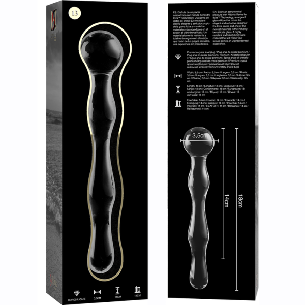 NEBULA SERIES BY IBIZA - MODELO 13 DILDO DE CRISTAL BOROSILICATO 18 X 3,5 CM - Imagen 5