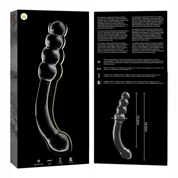 NEBULA SERIES BY IBIZA - MODELO 14 DILDO DE CRISTAL BOROSILICATO 18,5 X 3 CM TRANSPARENTE TRANSPARENTE TALLA 1 - Imagen 5