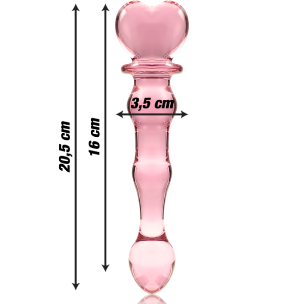 NEBULA SERIES BY IBIZA - MODELO 21 DILDO DE CRISTAL BOROSILICATO 20,5 X 3,5 CM ROSA - Imagen 4