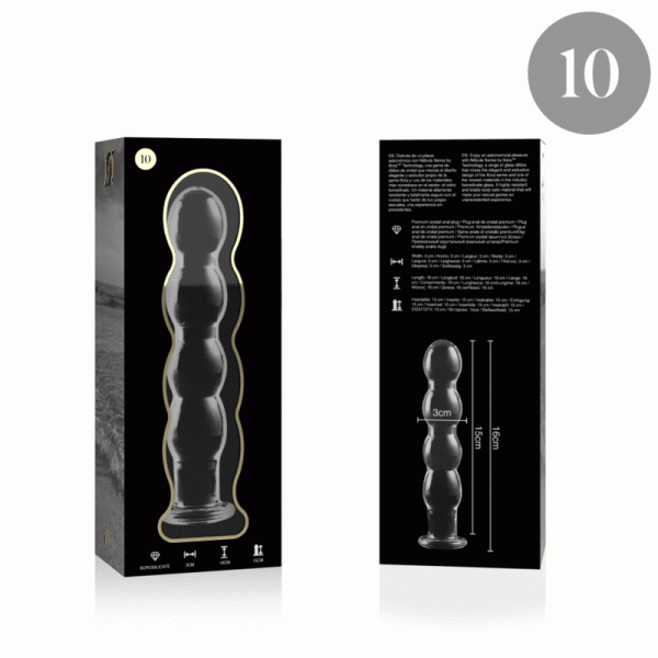 NEBULA SERIES BY IBIZA - MODELO 10 DILDO DE CRISTAL BOROSILICATO 16,5 X 3,5 CM TRANSPARENTE TRANSPARENTE TALLA 1