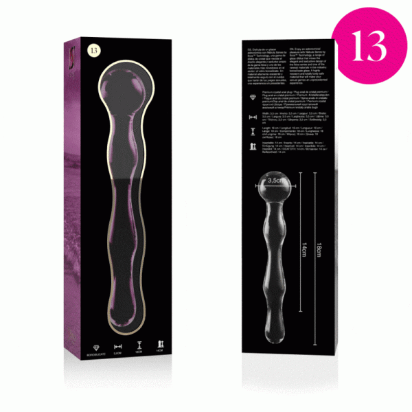 NEBULA SERIES BY IBIZA - MODELO 13 DILDO DE CRISTAL BOROSILICATO 18 X 3,5 CM ROSA