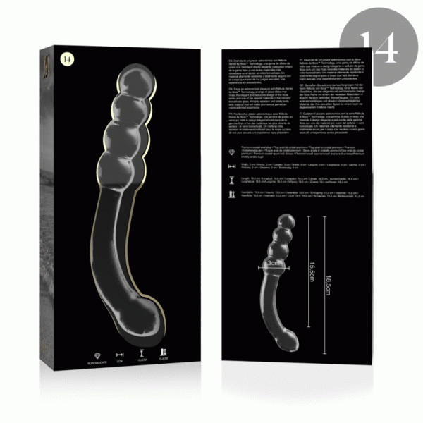 NEBULA SERIES BY IBIZA - MODELO 14 DILDO DE CRISTAL BOROSILICATO 18,5 X 3 CM TRANSPARENTE TRANSPARENTE TALLA 1