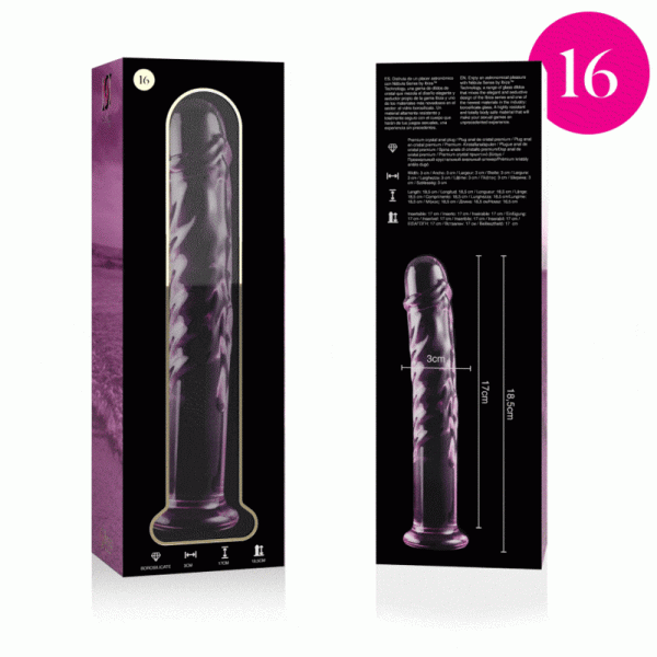 NEBULA SERIES BY IBIZA - MODELO 16 DILDO DE CRISTAL BOROSILICATO 18,5 X 3 CM ROSA