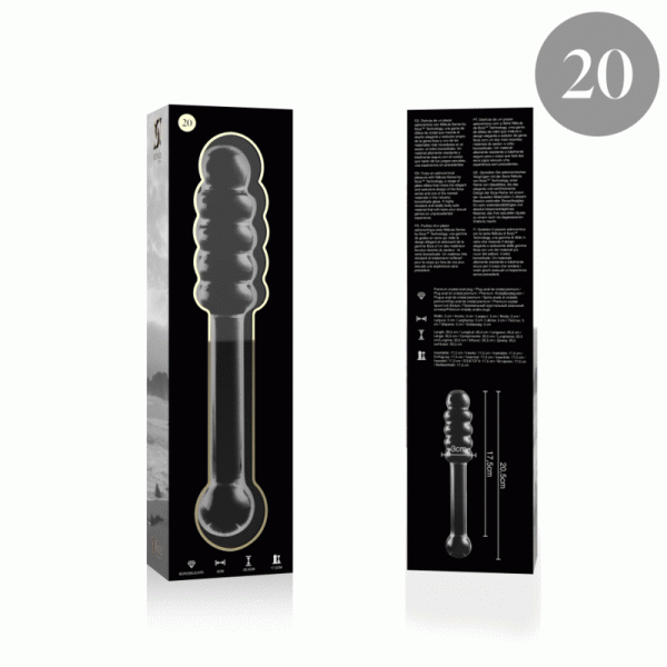 NEBULA SERIES BY IBIZA - MODELO 20 DILDO DE CRISTAL BOROSILICATO 20,5 X 3 CM TRANSPARENTE TRANSPARENTE TALLA 1