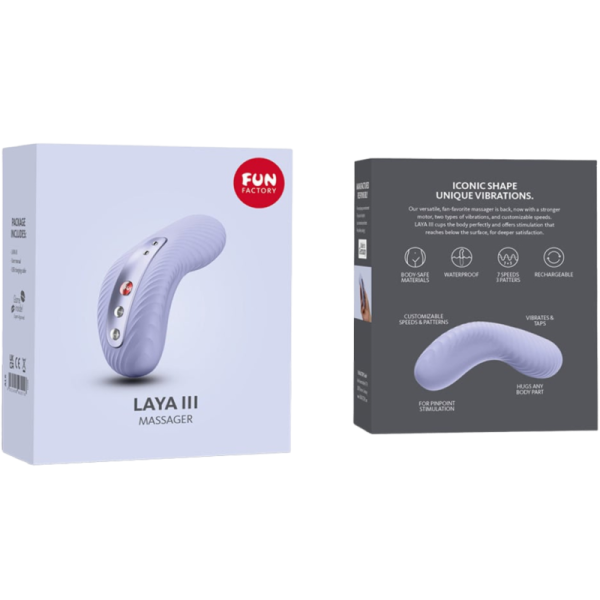 FUN FACTORY - LAYA III VIBRADOR LAY-ON CLITORIS RECARGABLE LILA - Imagen 6