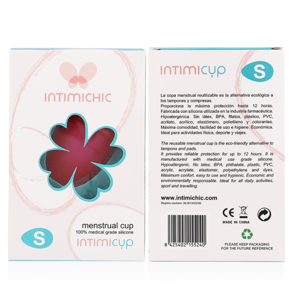 INTIMICHIC - COPA MENSTRUAL DE SILICONA DE GRADO MÉDICO TALLA S - Imagen 2