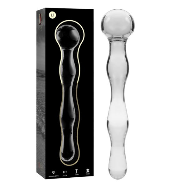 NEBULA SERIES BY IBIZA - MODELO 13 DILDO DE CRISTAL BOROSILICATO 18 X 3,5 CM - Imagen 2