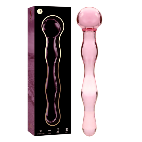 NEBULA SERIES BY IBIZA - MODELO 13 DILDO DE CRISTAL BOROSILICATO 18 X 3,5 CM ROSA - Imagen 2