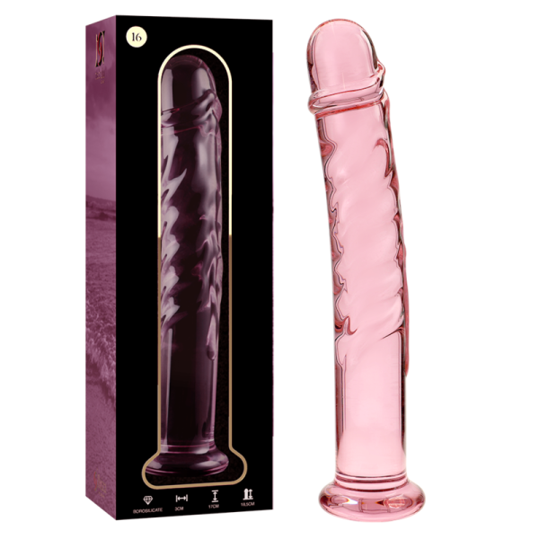 NEBULA SERIES BY IBIZA - MODELO 16 DILDO DE CRISTAL BOROSILICATO 18,5 X 3 CM ROSA - Imagen 2