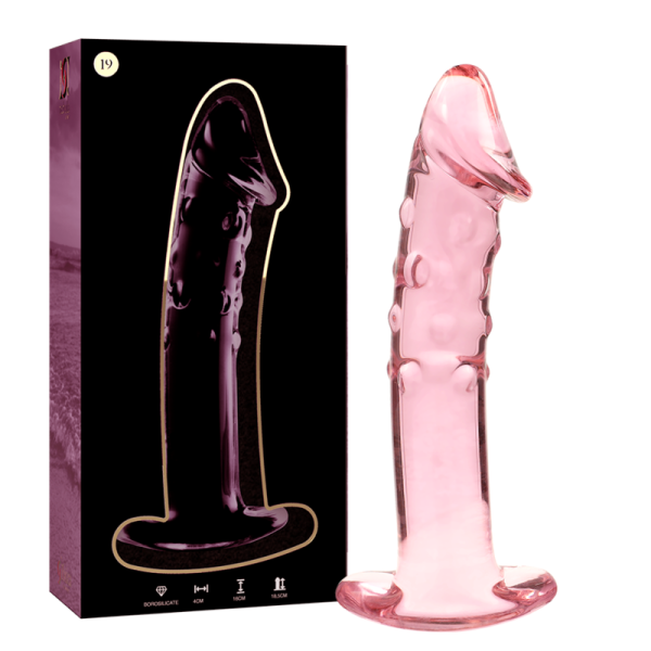 NEBULA SERIES BY IBIZA - MODELO 19 DILDO DE CRISTAL BOROSILICATO 18,5 X 4 CM ROSA - Imagen 2