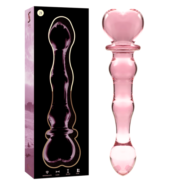 NEBULA SERIES BY IBIZA - MODELO 21 DILDO DE CRISTAL BOROSILICATO 20,5 X 3,5 CM ROSA - Imagen 2