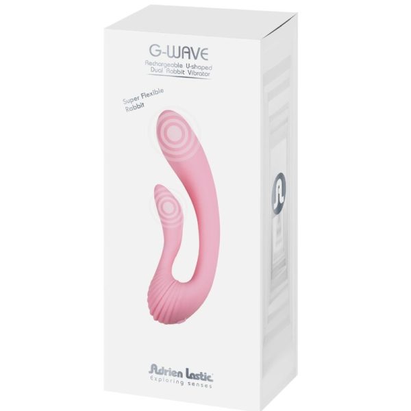 ADRIEN LASTIC - VIBRADOR DOBLE CONEJO G-WAVE ROSA - Imagen 7