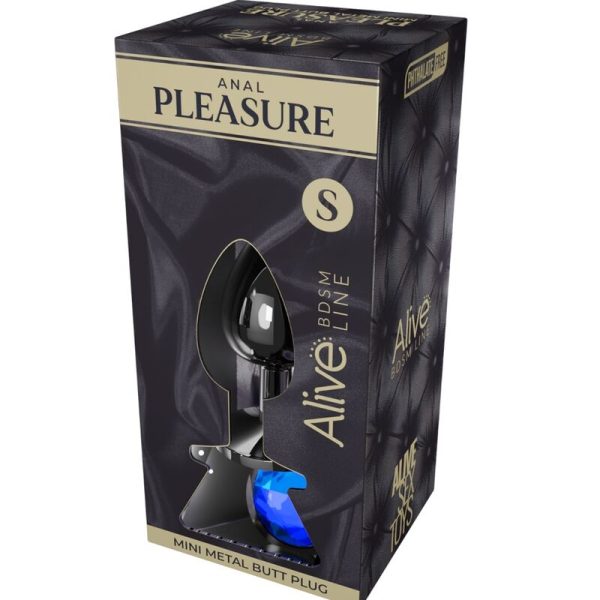 ALIVE - MINI PLUG PLACER ANAL METAL AZUL TALLA S - Imagen 2