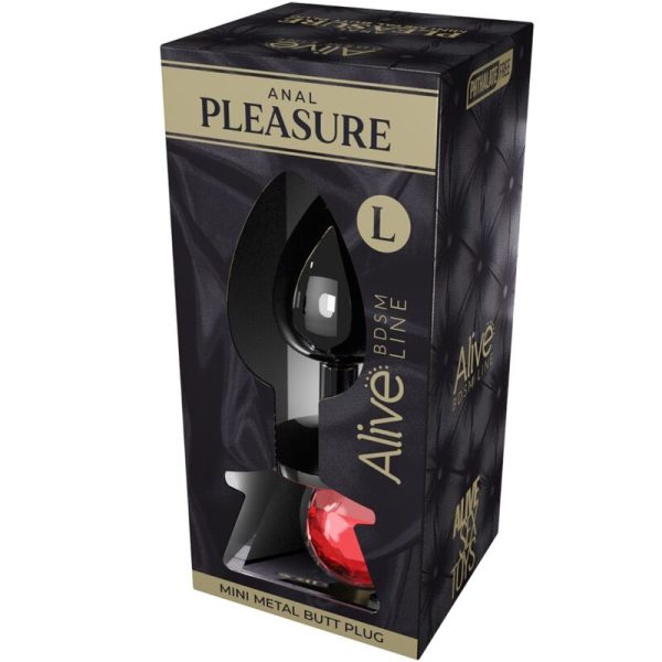 ALIVE - MINI PLUG PLACER ANAL ROJO METAL TALLA L - Imagen 2