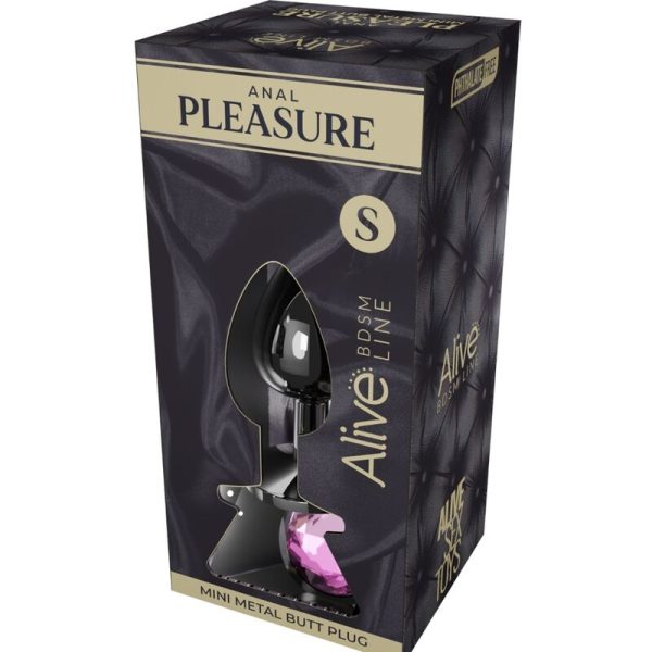 ALIVE - MINI PLUG PLACER ANAL METAL ROSA TALLA S - Imagen 2