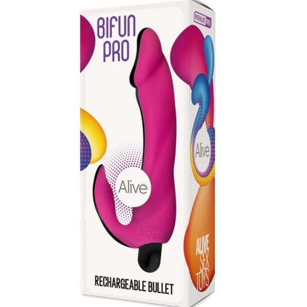 ALIVE - BIFUN PRO DILDO VIBRADOR ROSA 14.9 CM - Imagen 3