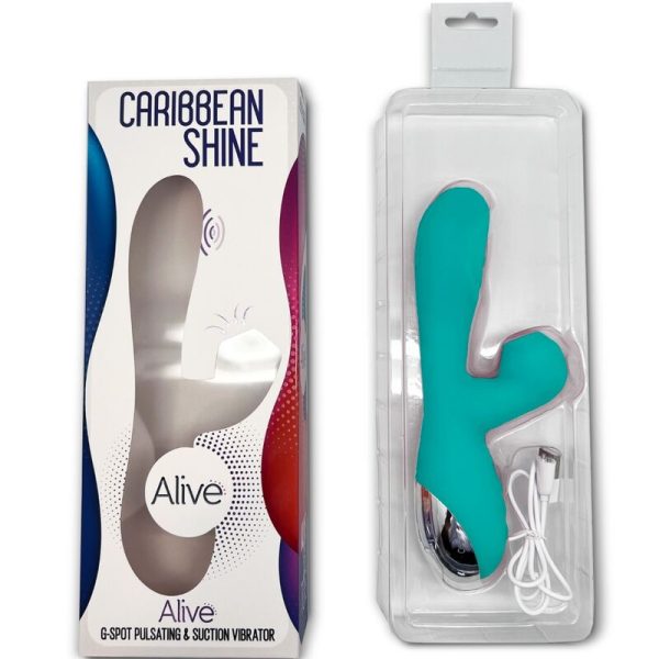 ALIVE - VIBRADOR CARIBE BRILLO Y CHUPADORA AZUL - Imagen 4