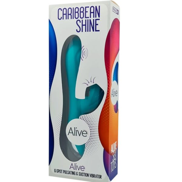 ALIVE - VIBRADOR CARIBE BRILLO Y CHUPADORA AZUL - Imagen 5