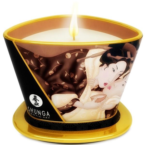 SHUNGA - VELA DE MASAJE MINI CARESS BY CANDELIGHT CHOCOLATE 170 ML